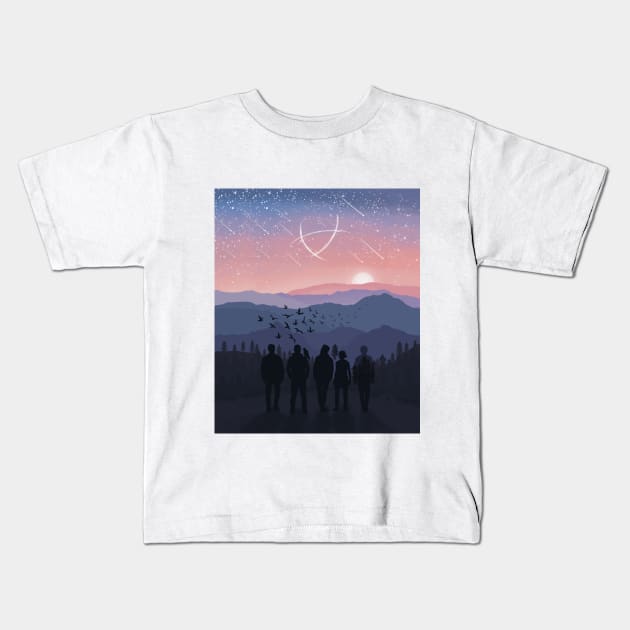 Cabeswater Sunset (The Raven Cycle) Kids T-Shirt by hbaileydesign